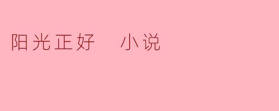 你能简要介绍一下《阳光正好》这部小说的主题和情节吗?